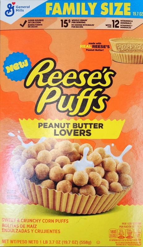 GENERAL MILLS Reese's Puffs Peanut Butter Lovers Cereal 558g